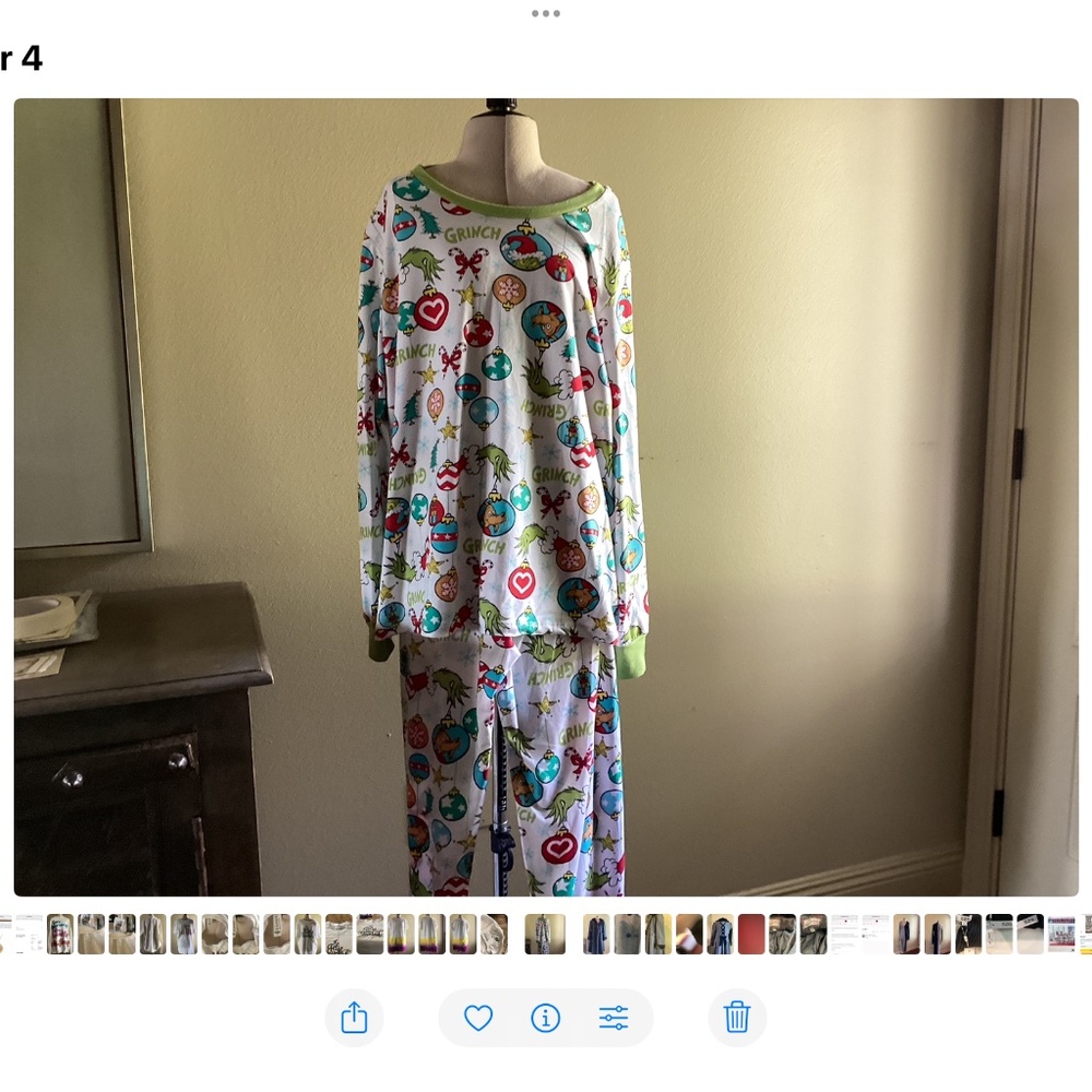 The Grinch x-large ladies pajamas (16-18)